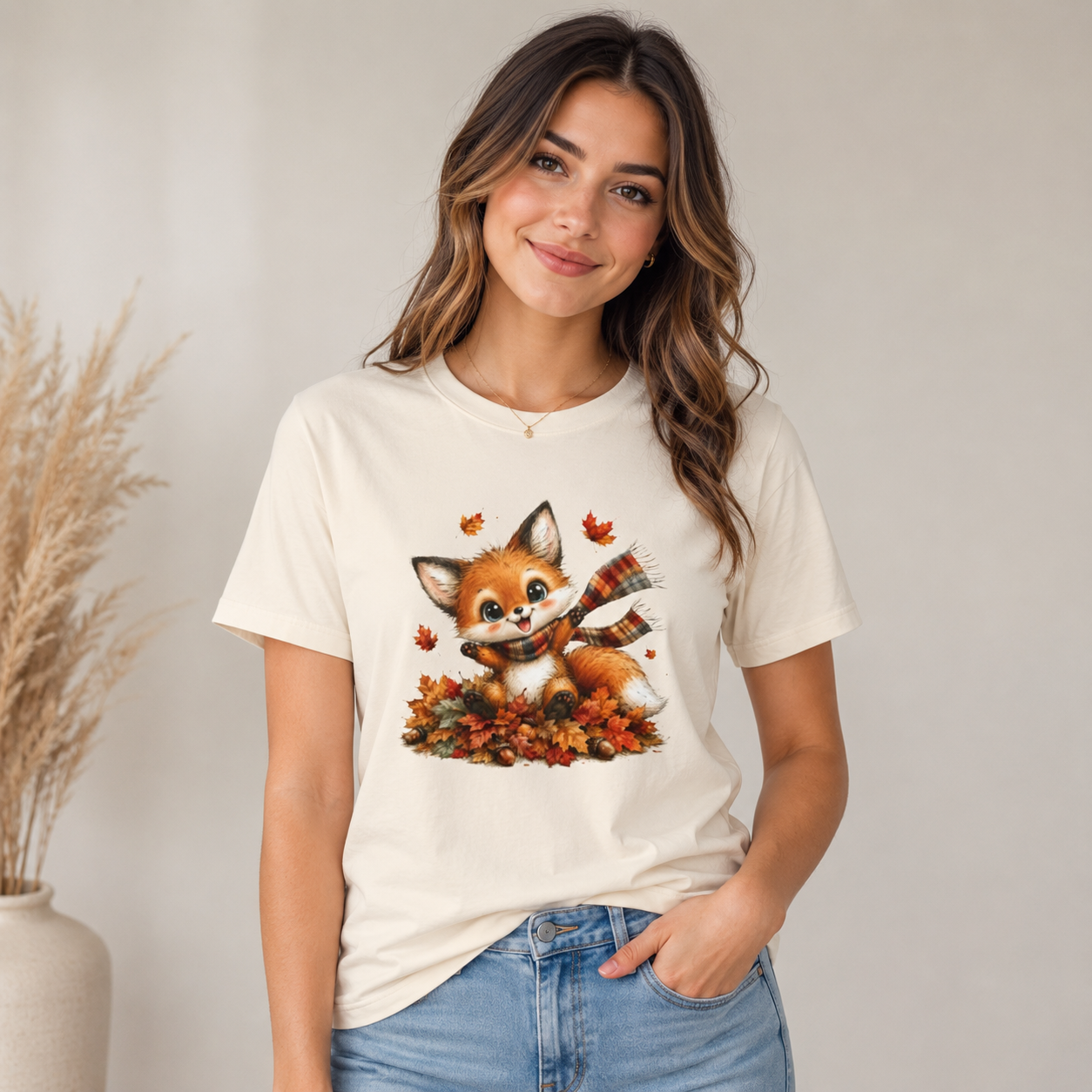 Cute Fall Fox Shirt | Autumn Woodland Graphic Tee | Cozy Fox T-Shirt