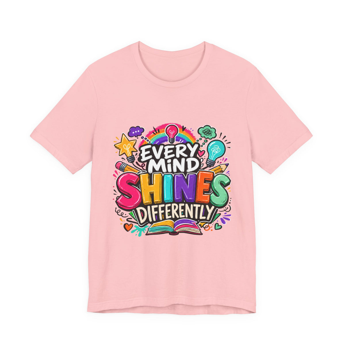 Autism Acceptance Shirt, Every Mind Shines Differently Tee, Neurodiversity Teacher Gift