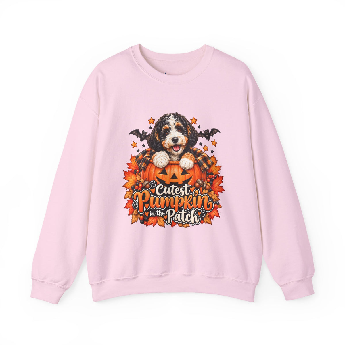 Dog Lover Sweatshirt, Cutest Pumpkin Patch Doodle Fall Halloween Graphic