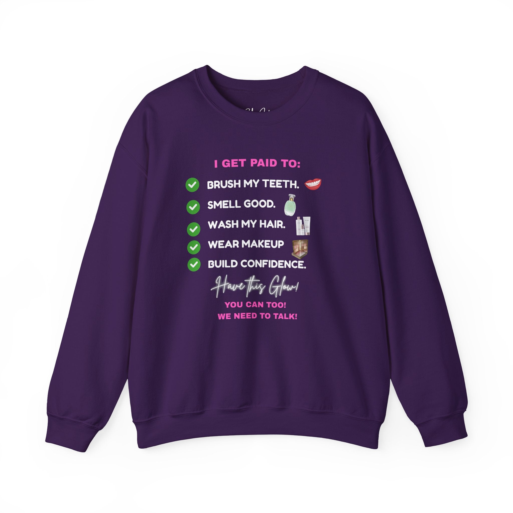 Do you get paid to... White Font Unisex Heavy Blend™ Crewneck Sweatshirt