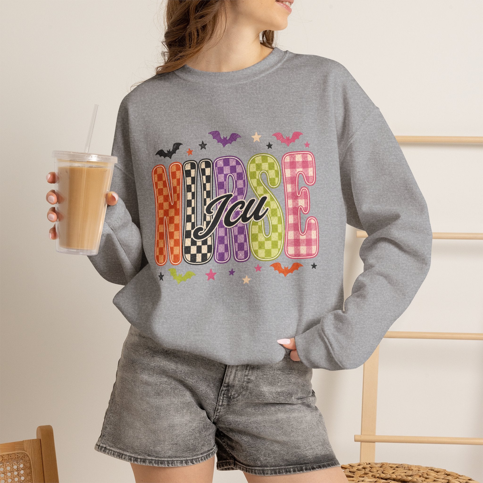 ICU Nurse Halloween Sweatshirt, Retro Spooky Emergency Department Nurse Crewneck
