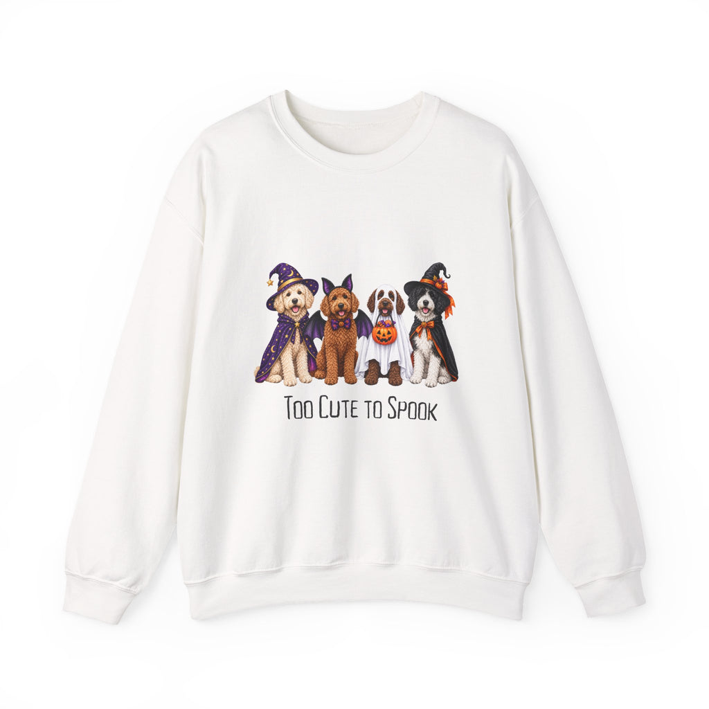 Halloween Dog Sweatshirt, Too Cute To Spook Puppy Fall Pullover Gift