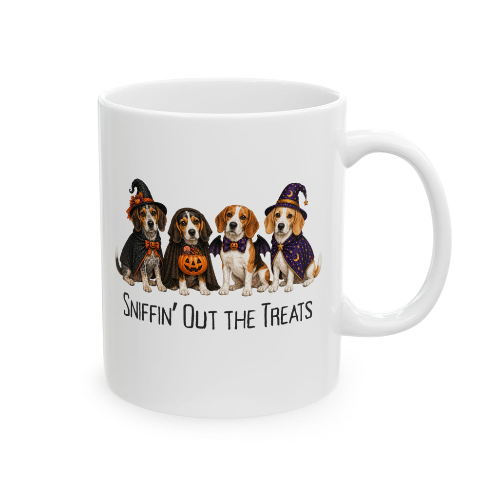 Halloween Dog Mug, Sniffin Out Treats Beagle Hound Coffee Cup Gift