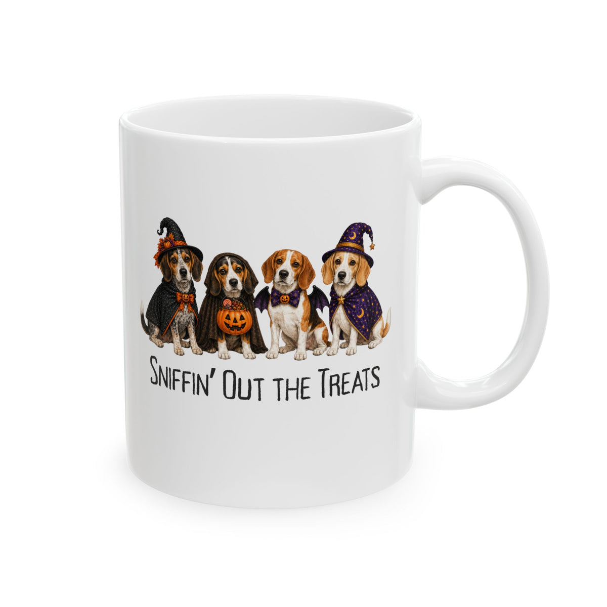 Halloween Dog Mug, Sniffin Out Treats Beagle Hound Coffee Cup Gift