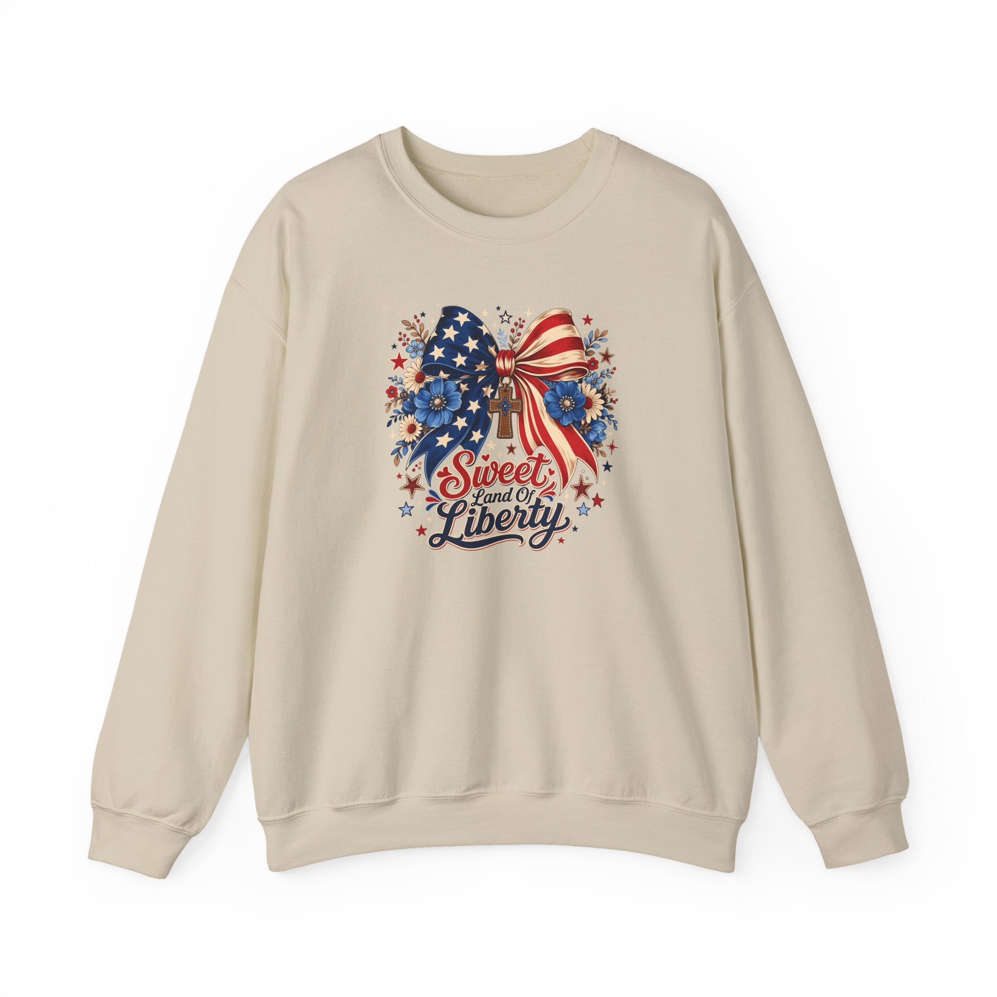 Sweet Land of Liberty Patriotic Bow Sweatshirt
