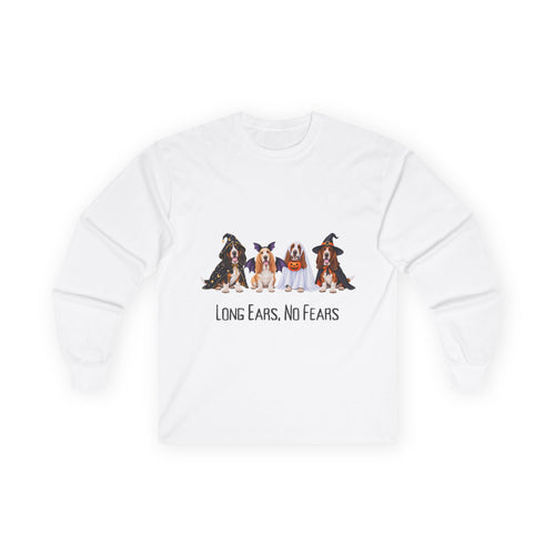 Basset Hound Halloween Shirt, Long Ears No Fears Tee, Floppy Dog Fall Graphic