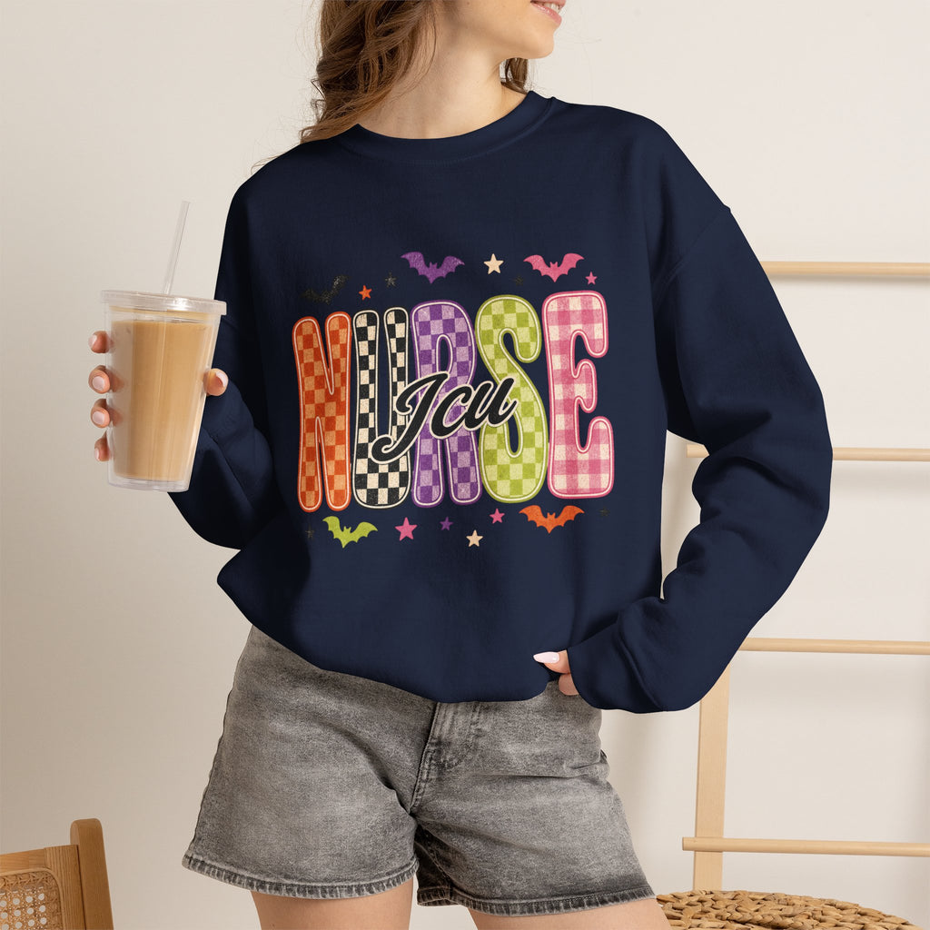 ICU Nurse Halloween Sweatshirt, Retro Spooky Emergency Department Nurse Crewneck