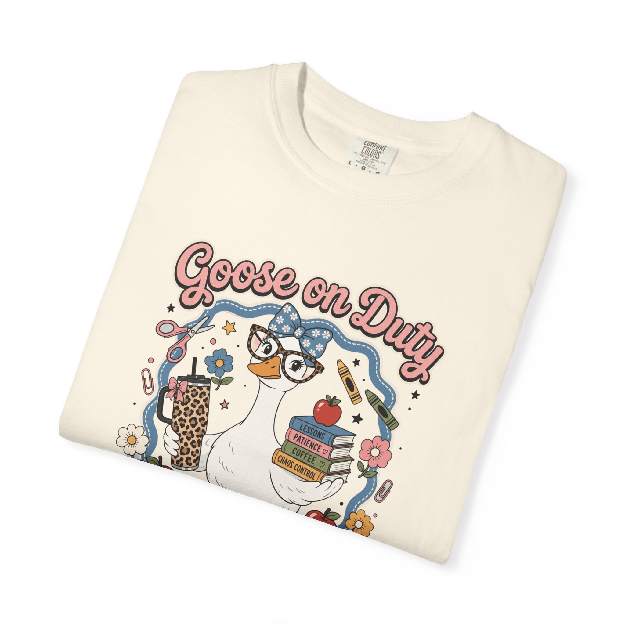Goose on Duty Funny Teacher Shirt | Classroom Chaos Goose Graphic Tee