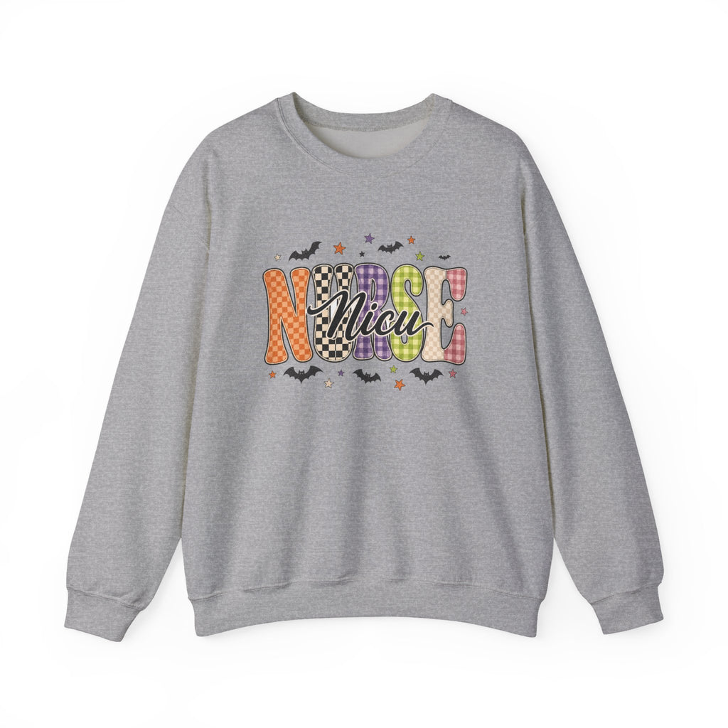 NICU Nurse Halloween Sweatshirt, Retro Spooky Nurse Crewneck, Cute Fall Medical Gift