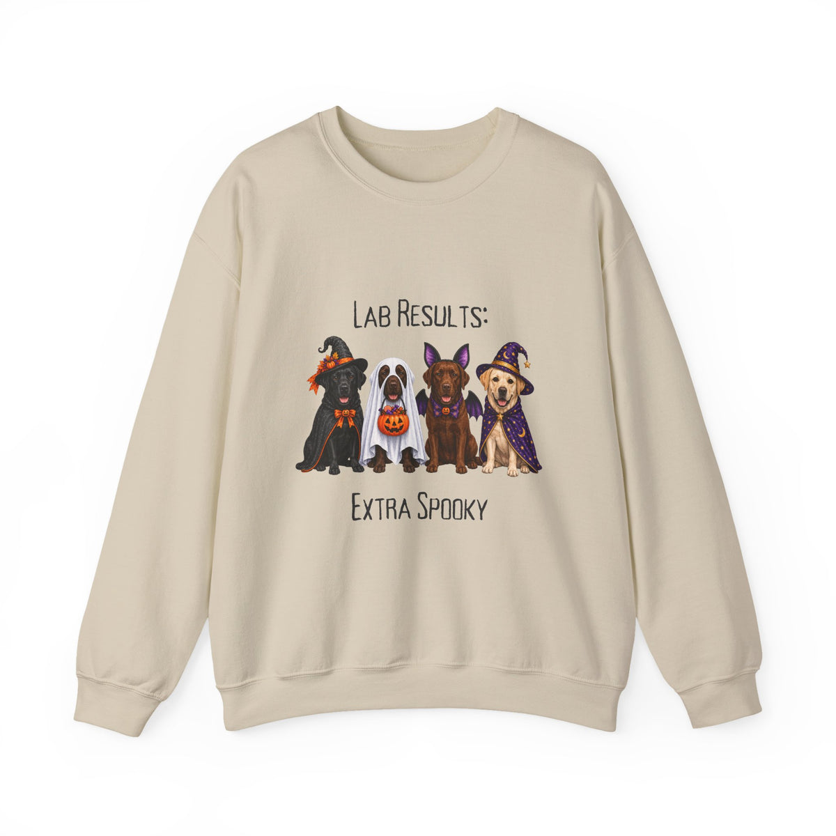 Labrador Halloween Sweatshirt, Lab Results Extra Spooky Dog Lover Fall Pullover Gift