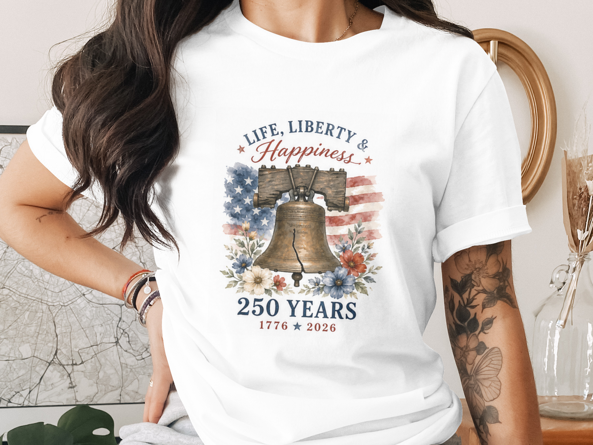 Heritage Liberty Bell 250 Years T-Shirt - 4th of July Vintage Tee