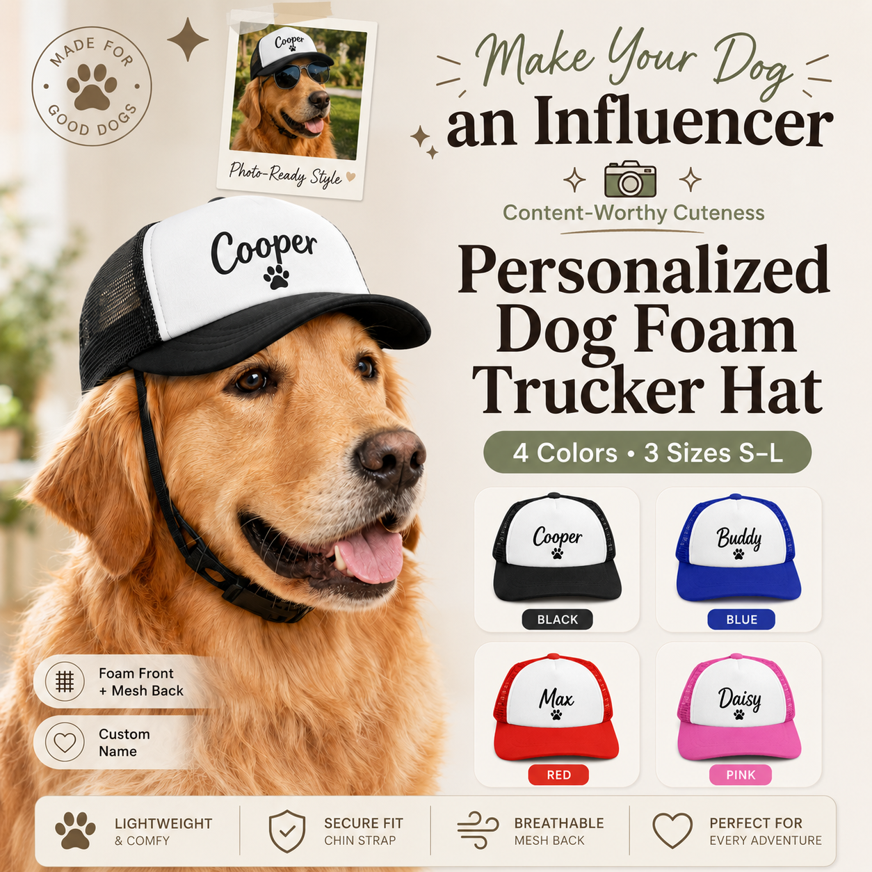 Personalized Dog Foam Trucker Hat