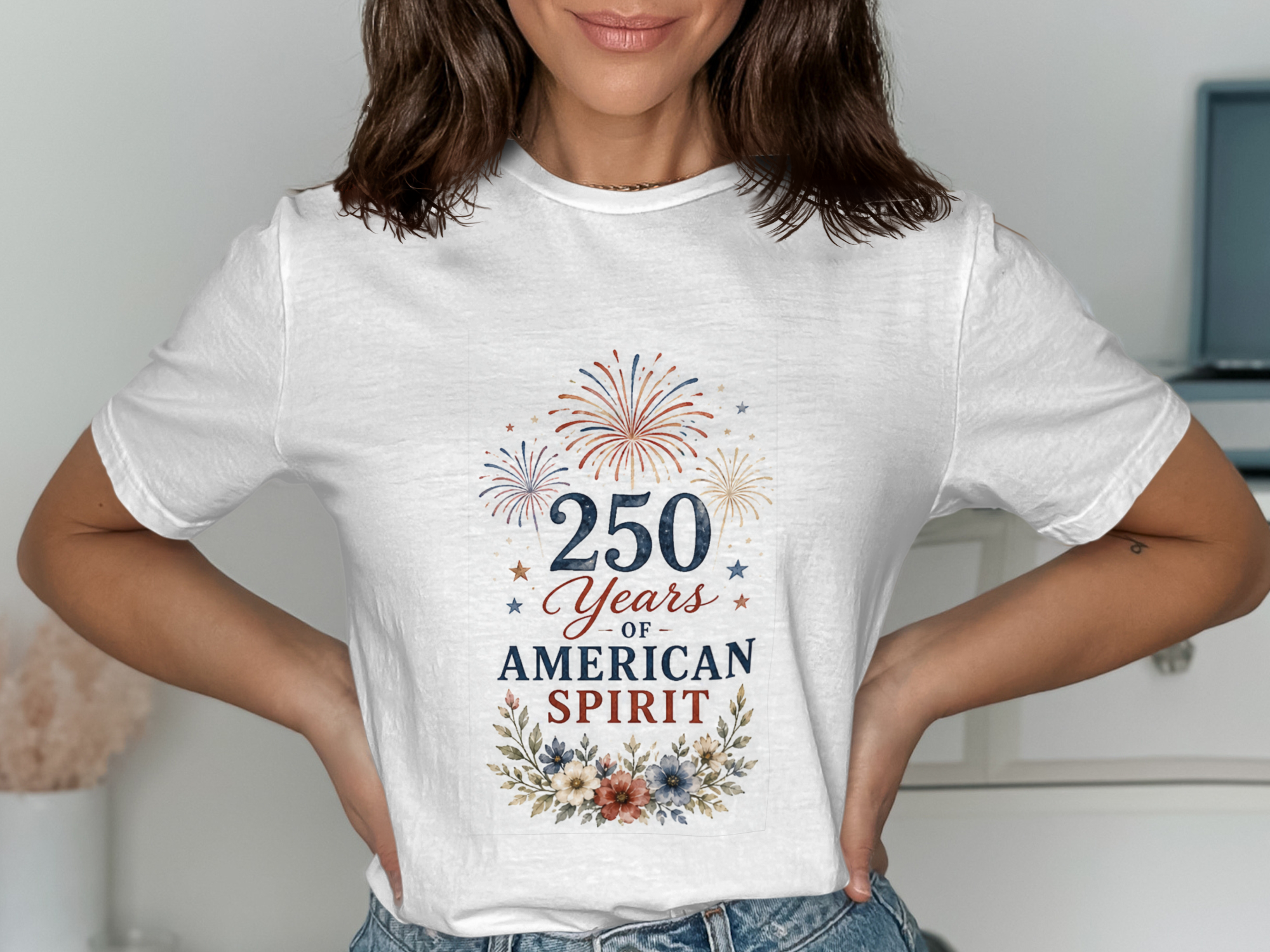 Vintage American Spirit Celebration T-Shirt - 4th of July Vintage Tee