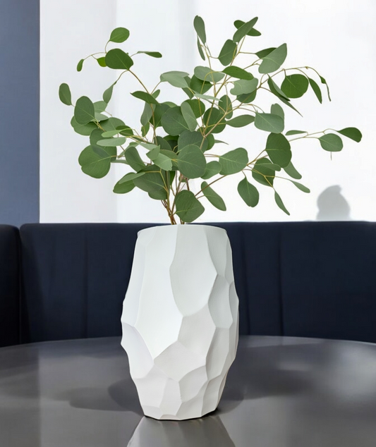Obsidian Office Vase Unique Decorative Vase for Home Decor -3DPrint Centerpiece- Used For Faux, Dried and Preserved Flowers & Plants - Danielle and Jason Baker LLC - Danielle Baker's Boutique