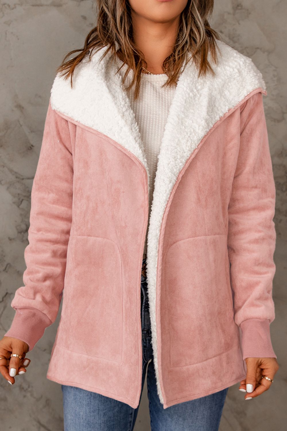 Open Front Long Sleeve Sherpa Jacket - Danielle and Jason Baker LLC - Danielle Baker's Boutique