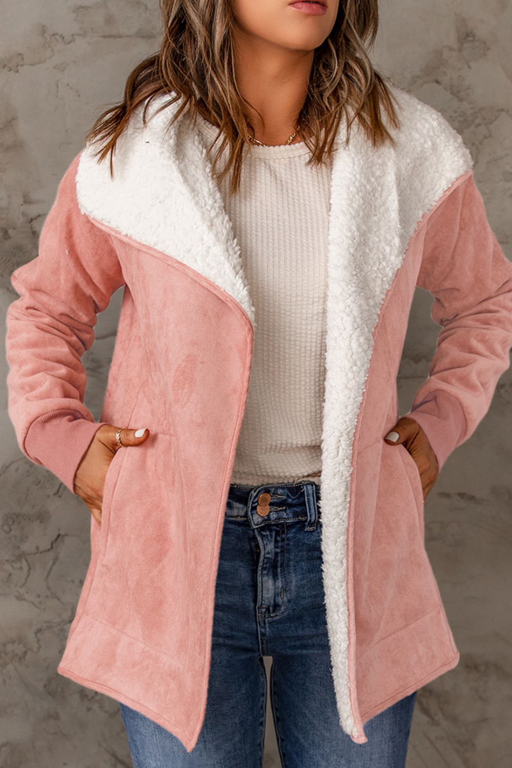 Open Front Long Sleeve Sherpa Jacket - Danielle and Jason Baker LLC - Danielle Baker's Boutique