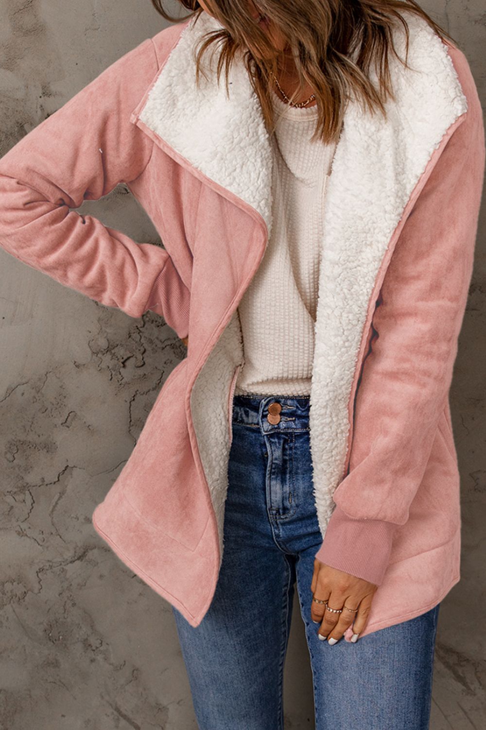 Open Front Long Sleeve Sherpa Jacket - Danielle and Jason Baker LLC - Danielle Baker's Boutique