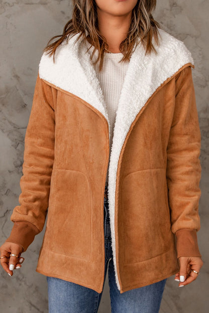 Open Front Long Sleeve Sherpa Jacket - Danielle and Jason Baker LLC - Danielle Baker's Boutique