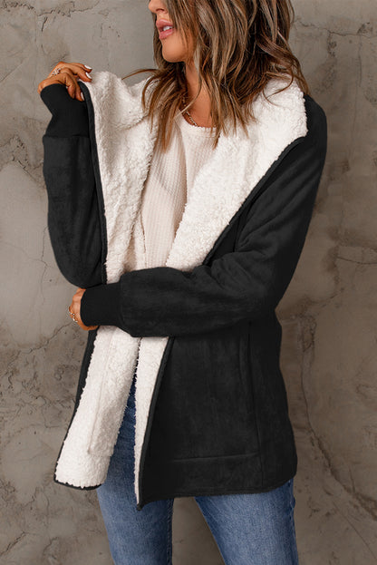 Open Front Long Sleeve Sherpa Jacket - Danielle and Jason Baker LLC - Danielle Baker's Boutique