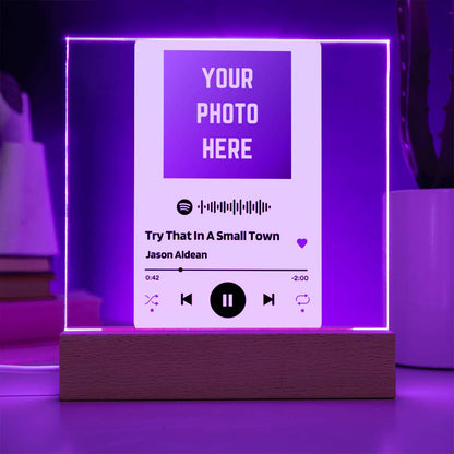 Custom Spotify Song LED Plaque with Your Custom Image