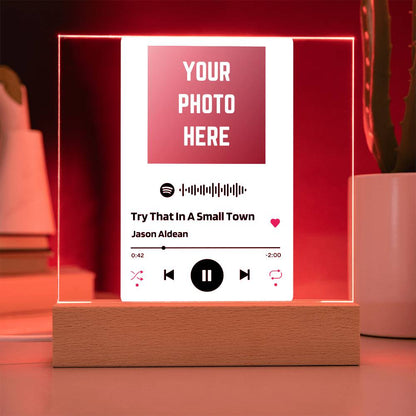 Custom Spotify Song LED Plaque with Your Custom Image