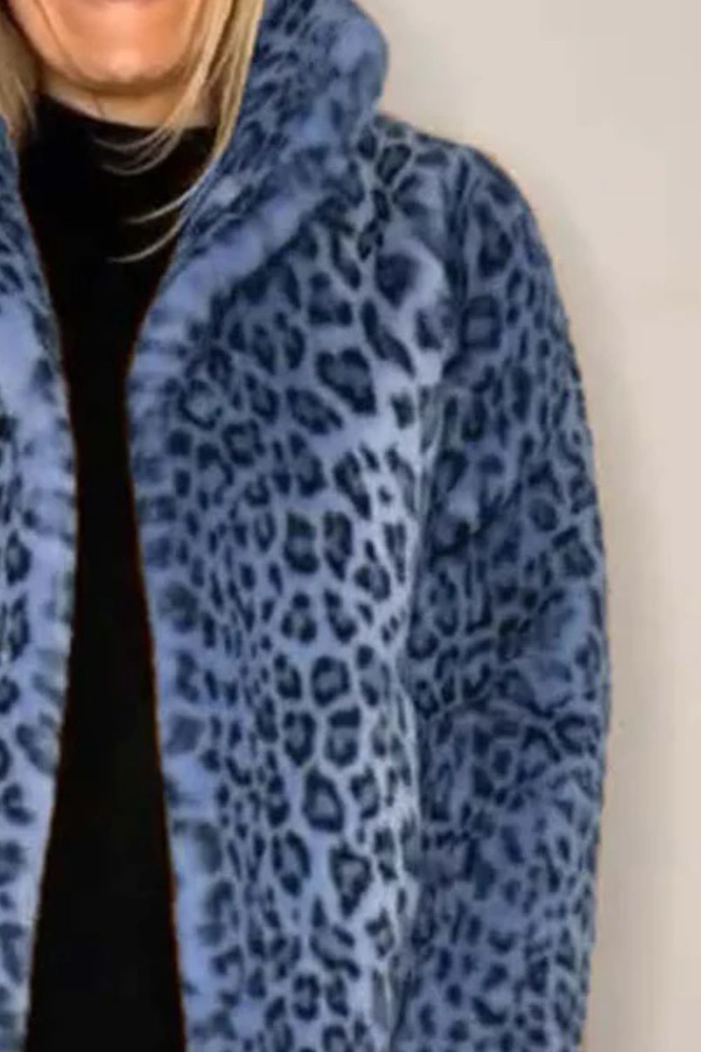 Leopard Furry Faux Fur Long Sleeve Coat - Danielle and Jason Baker LLC - Danielle Baker's Boutique