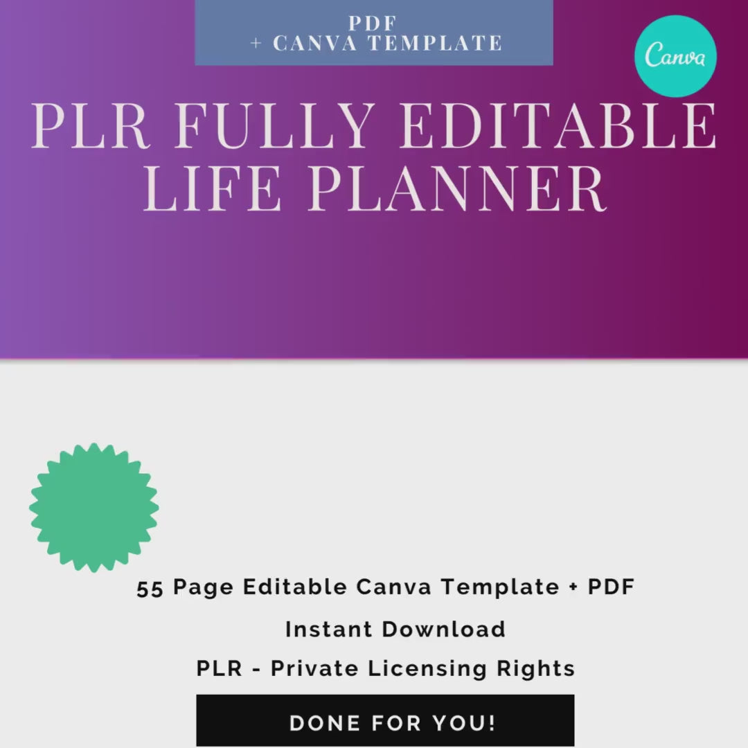 PLR That Girl Printable Planner, That Girl Digital Planner, 2023 & 2024 Goodnotes Planner, Undated iPad Planner, Daily, Weekly, Monthly