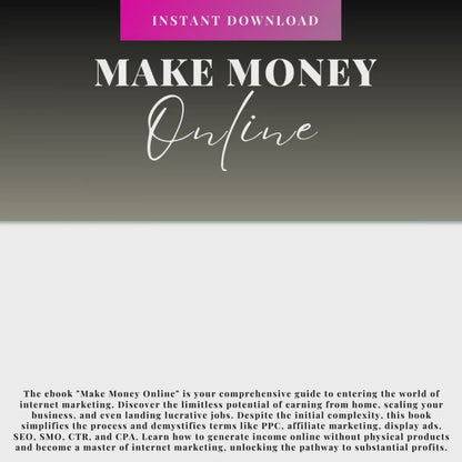 Make Money Online E Book, Making Money, How to Start a Business, How to Make Money Online, Digital Download, ChatGPT Bonus Chapter