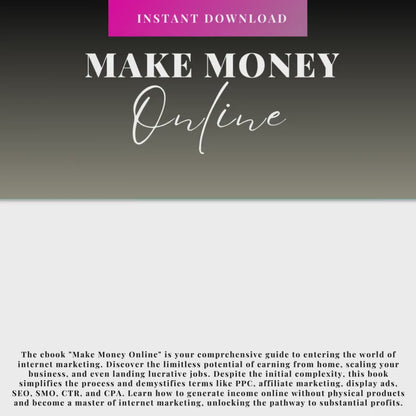 Make Money Online E Book, Making Money, How to Start a Business, How to Make Money Online, Digital Download, ChatGPT Bonus Chapter