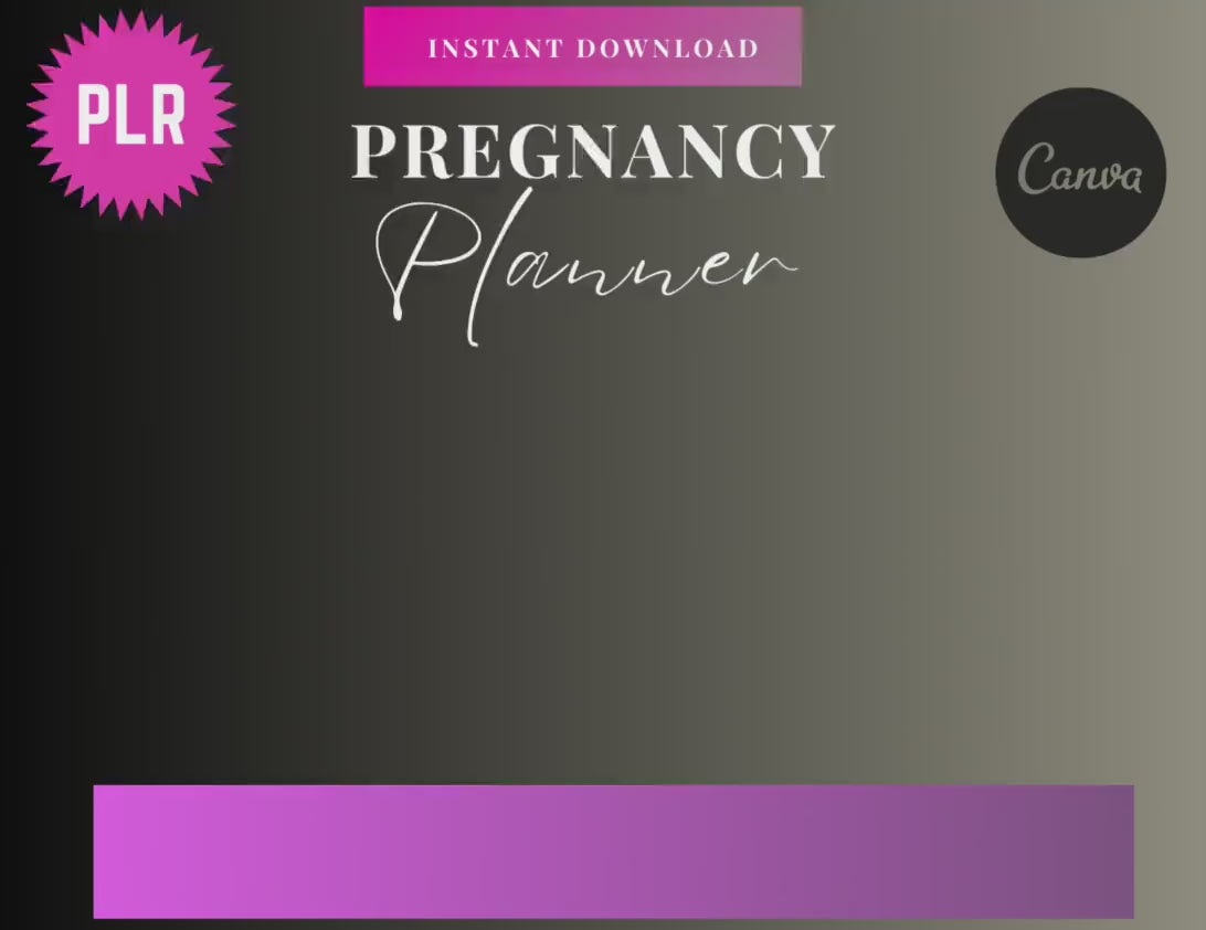 PLR Pregnancy Planner & 275 Post Partum Affirmation Cards Bundle - Private Label Rights - White Label - Resell for 100% Profit
