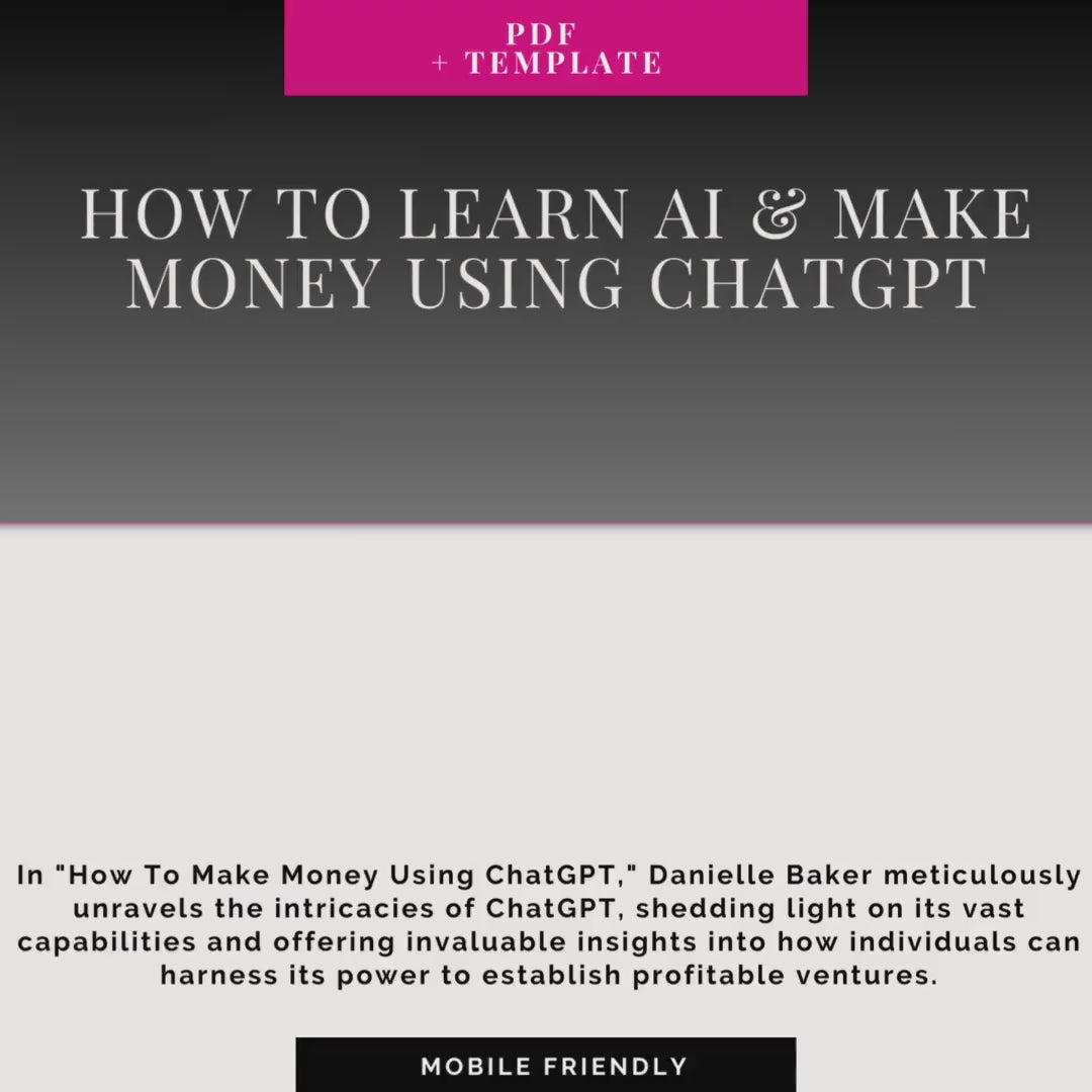 How To Learn AI & Make Money Using ChatGPT - Complete Workbook