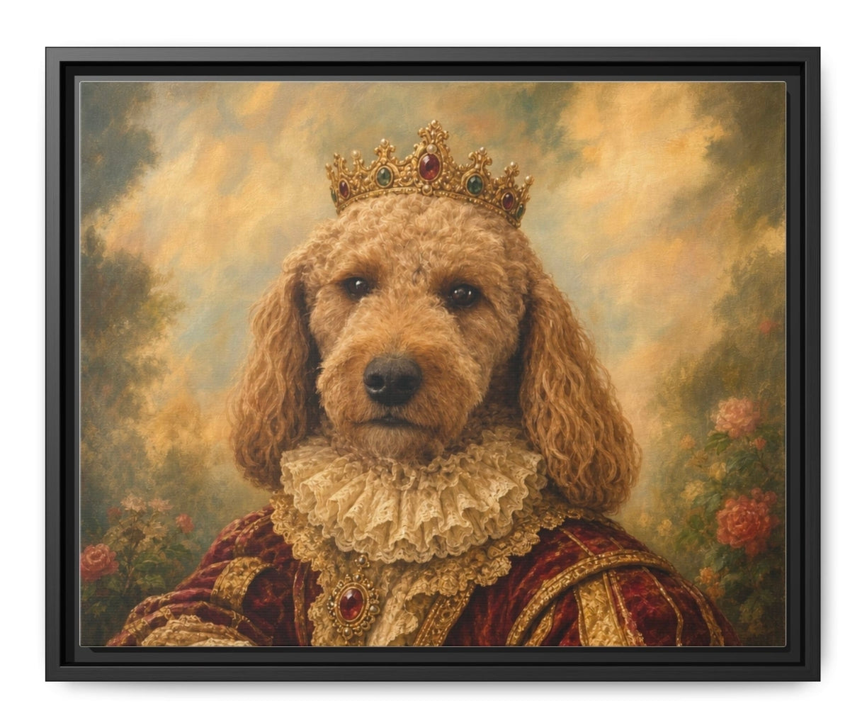 Custom Royal Pet Portrait Framed Canvas | Personalized Renaissance Dog & Cat Art