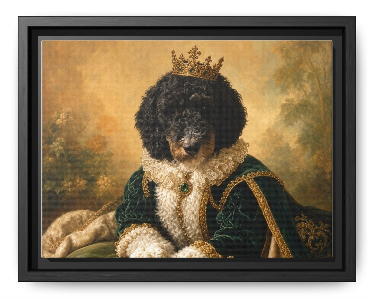 Custom Royal Pet Portrait Framed Canvas | Personalized Renaissance Dog & Cat Art