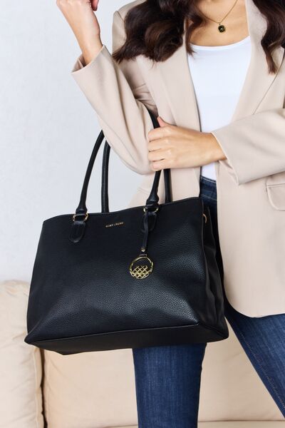 David Jones Structured Leather Handbag - Danielle and Jason Baker LLC - Danielle Baker's Boutique