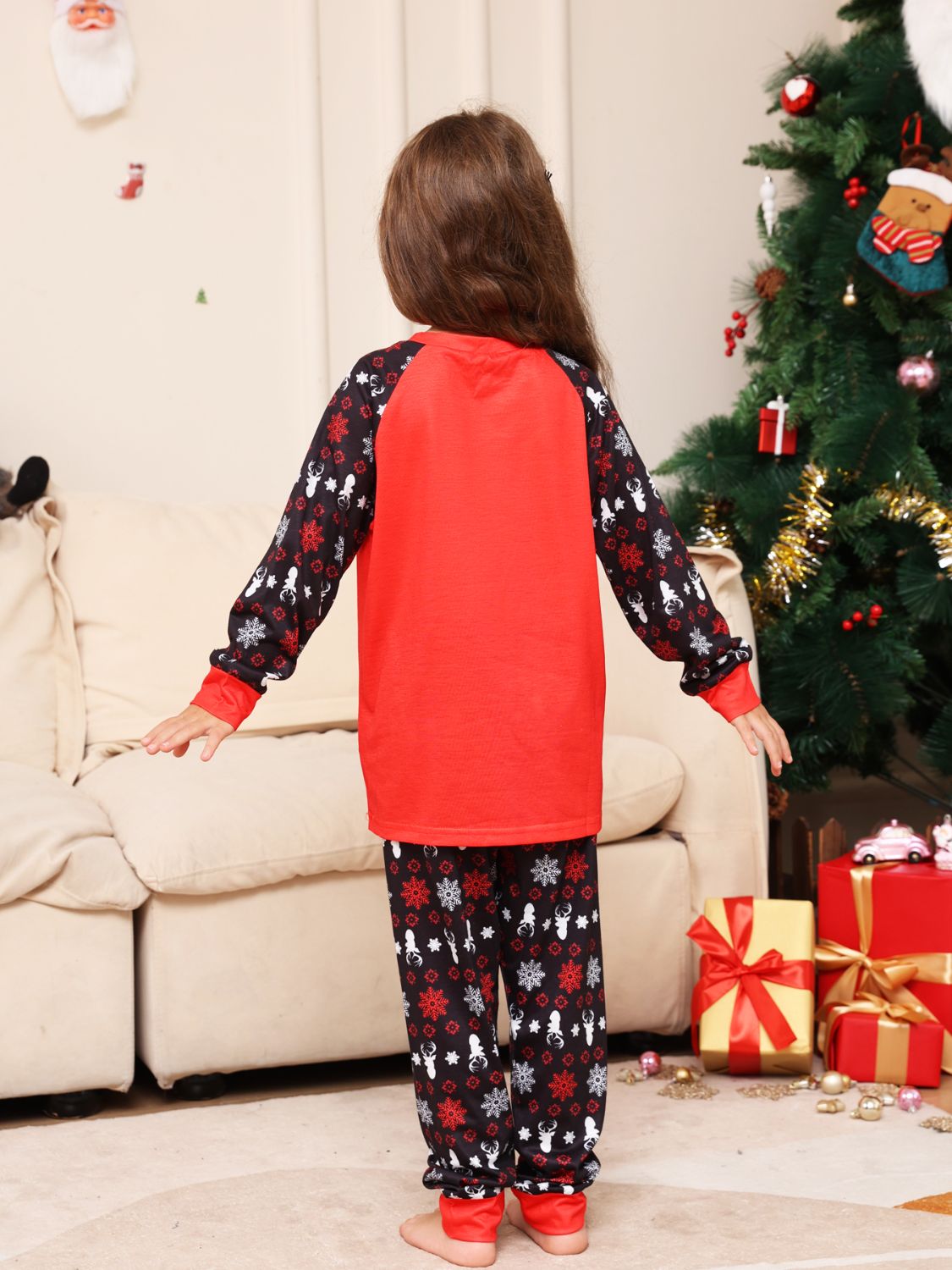 Infant Reindeer Christmas Family Pajama Top and Pants Set