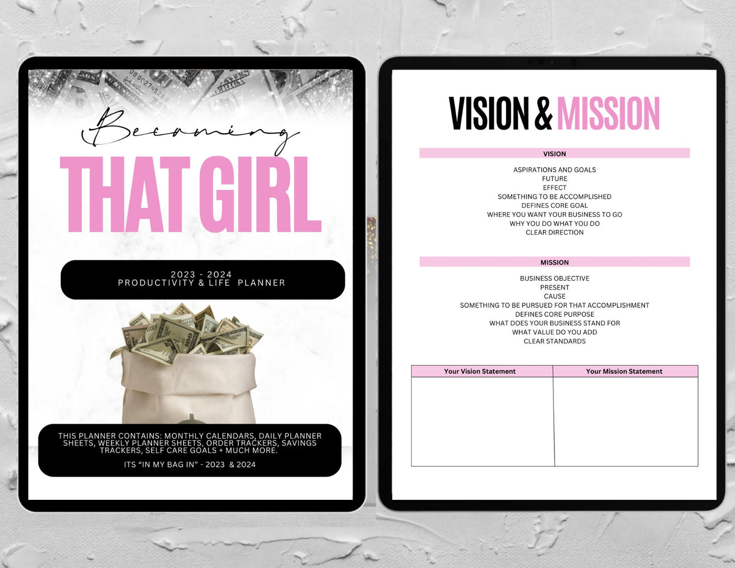 PLR That Girl Printable Planner & Digital Goodnotes Planner - 2023 & 2024