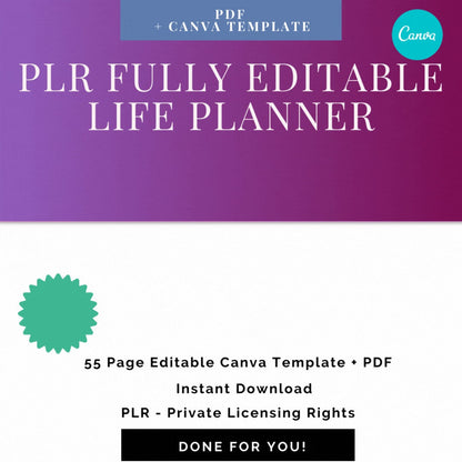 PLR That Girl Printable Planner & Digital Goodnotes Planner - 2023 & 2024