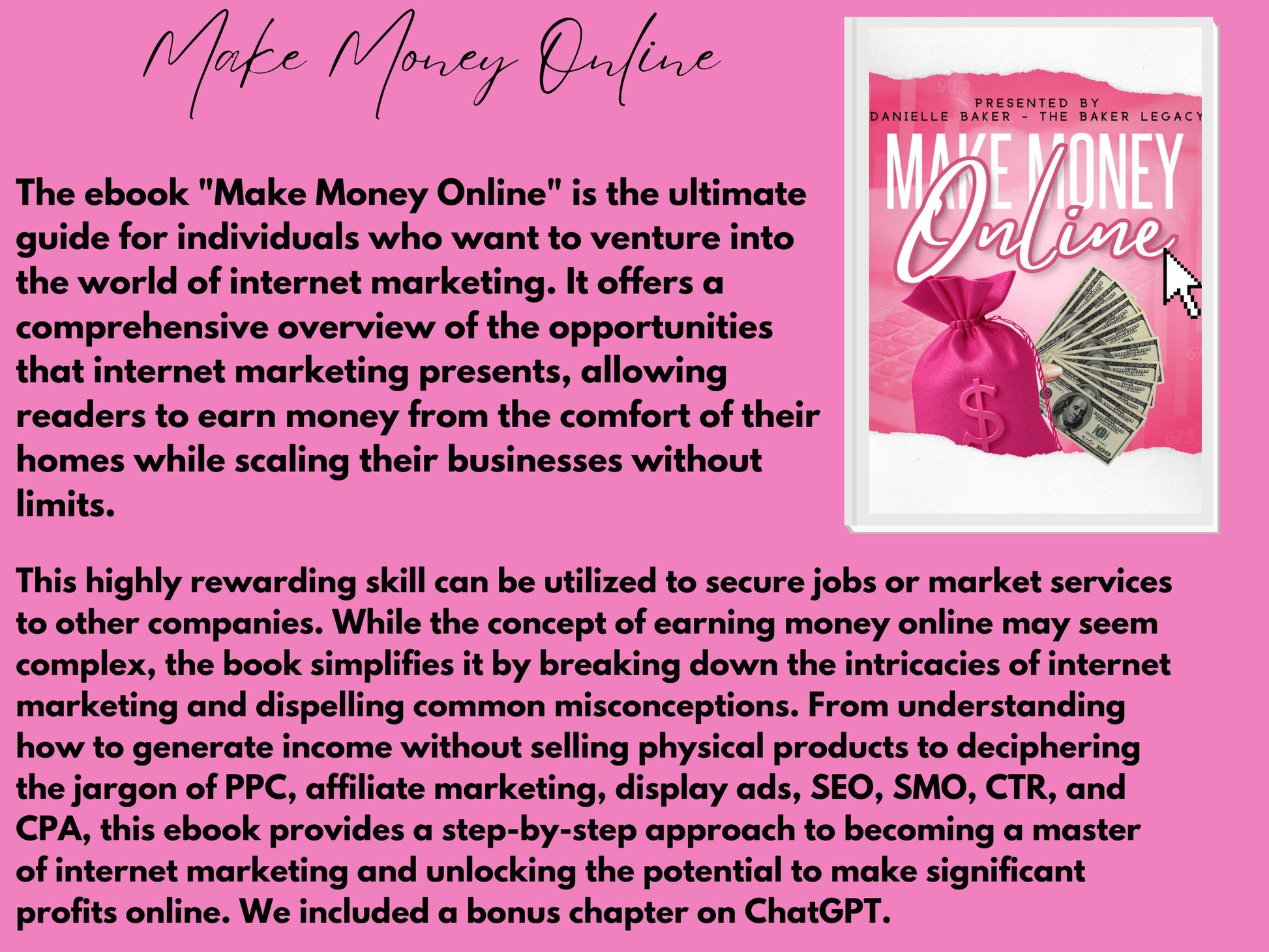 Make Money Online E Book, Making Money, How to Start a Business