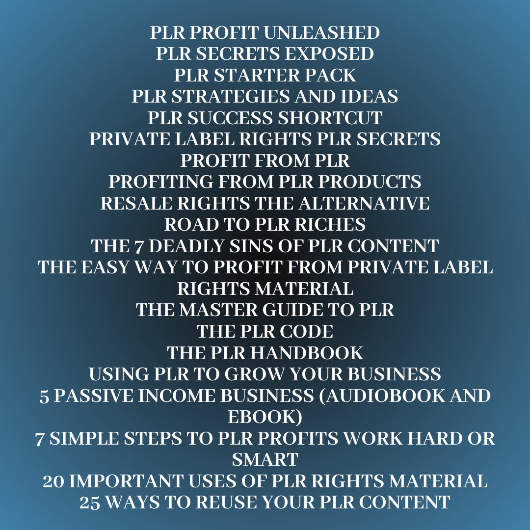 PLR Reseller Super Pack | Learn How to Resell Digital PLR & MRR Products | eBooks | Video Courses | Audio Courses