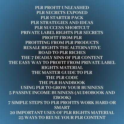 PLR Reseller Super Pack | Learn How to Resell Digital PLR & MRR Products | eBooks | Video Courses | Audio Courses