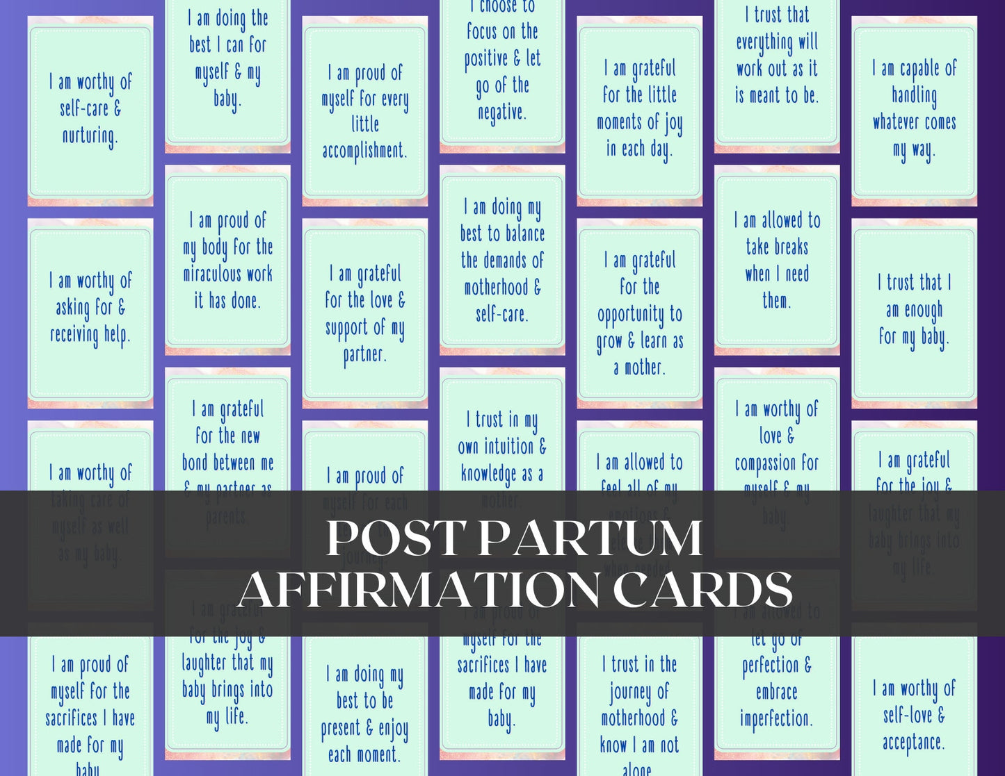 PLR Pregnancy Planner & 275 Post Partum Affirmation Cards Bundle - Private Label Rights - White Label - Resell for 100% Profit