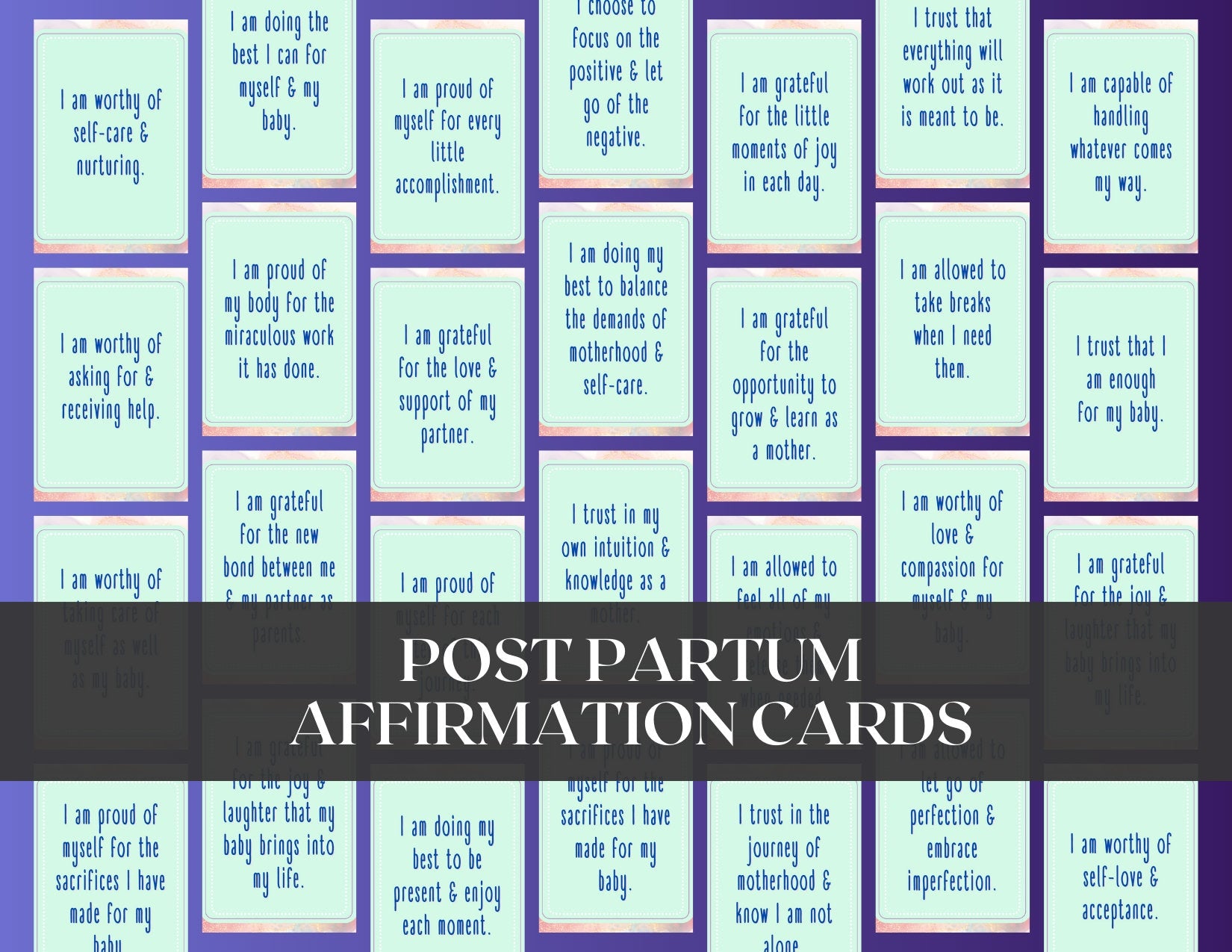 PLR Pregnancy Planner & 275 Post Partum Affirmation Cards Bundle - Private Label Rights - White Label - Resell for 100% Profit