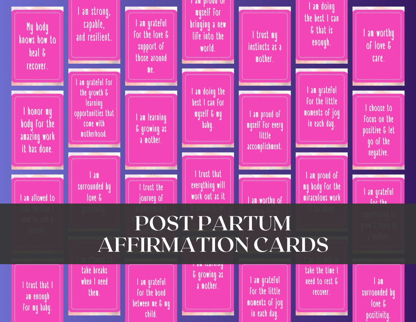 PLR Pregnancy Planner & 275 Post Partum Affirmation Cards Bundle - Private Label Rights - White Label - Resell for 100% Profit