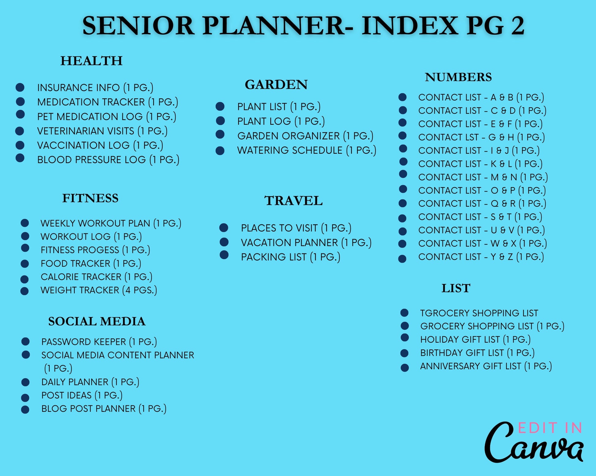 PLR Ultimate SENIOR Printable Planner, Huge 140 Page Planner, 2023 & 2024 Digital Planner, Undated iPad Planner, Home Management