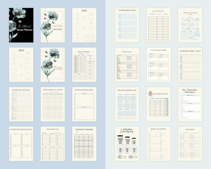 PLR Ultimate SENIOR Printable Planner, Huge 140 Page Planner, 2023 & 2024 Digital Planner, Undated iPad Planner, Home Management