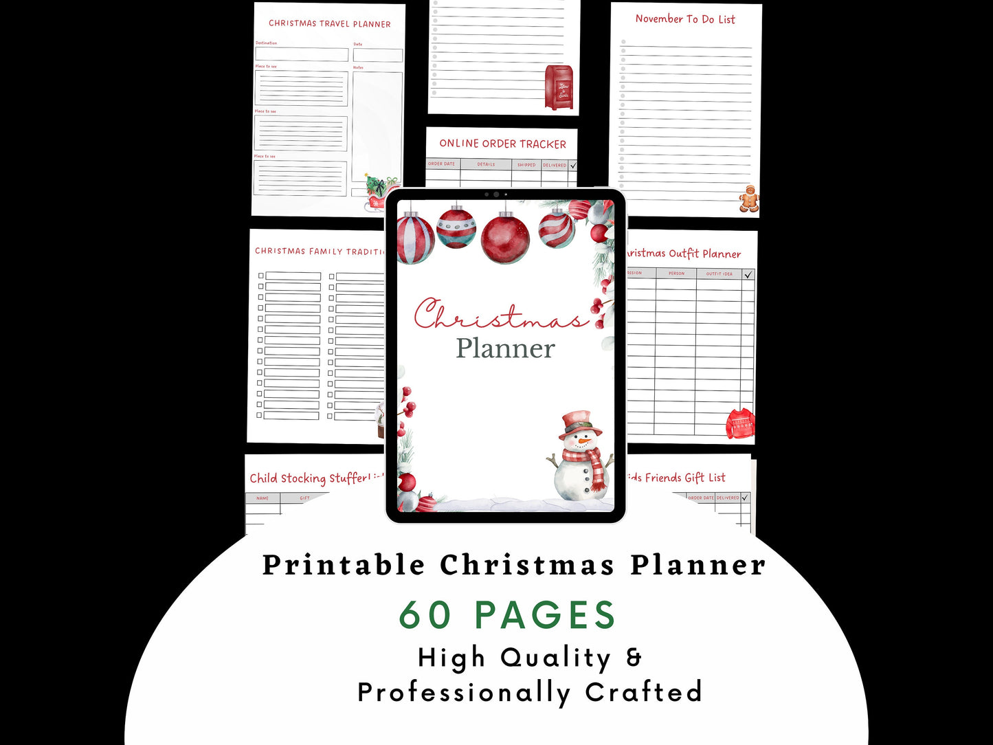 3 NEW PDF Holiday Bundle Planner, Christmas, Halloween and Thanksgiving Planner 175 pages! 100% worth it